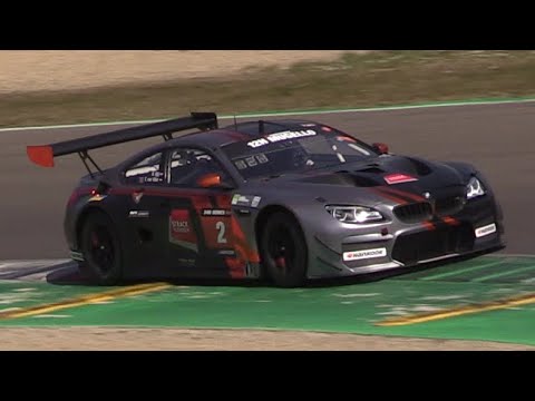 BMW M6 GT3 Pure Sound in Action at Mugello Circuit- Downshifts, Fly Bys & More