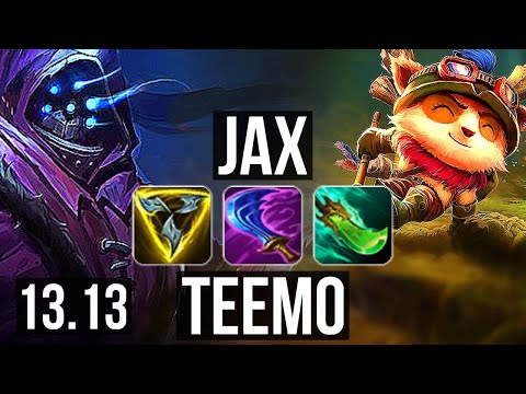 JAX vs TEEMO (TOP) | 3.1M mastery, 8 solo kills | KR Master | 13.13