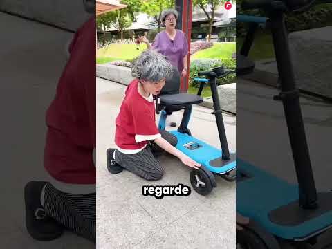 Cette vieille a un incroyable véhicule électrique pliable 🤯
