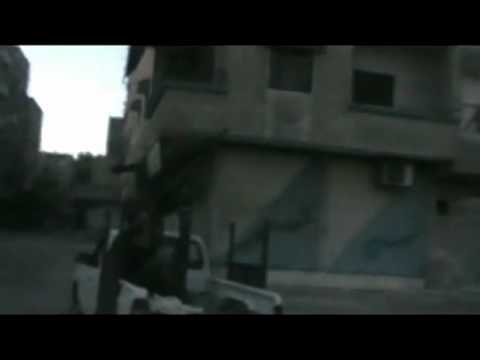 التصدي للطيران الحربي برشاش الدوشكا من قبل كتيبة جند الله في ريف دمشق