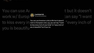 you can flirt like that, but not like that