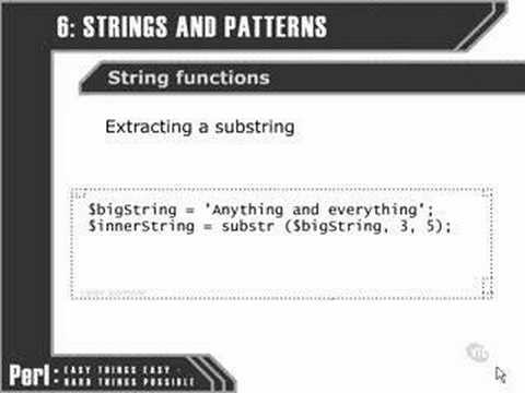 Perl Tutorials -Part 46- Extracting a substring