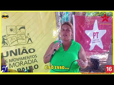 Tv Educativa Rosimeire dos Santos  Fala Sobre Moradia Digna, na Visita do Deputado Estadual Barba do Partido dos Trabalhadores do P.T.