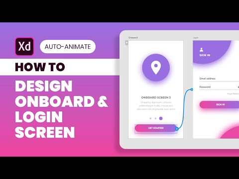 How to design onboard and login screen UI for mobile app in Adobe XD iPhone Android SpeedArt