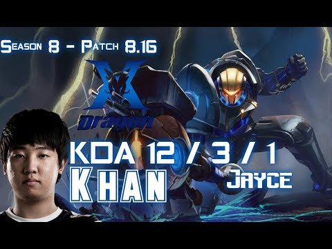 KZ Khan JAYCE vs SION Top - Patch 8.16 KR Ranked