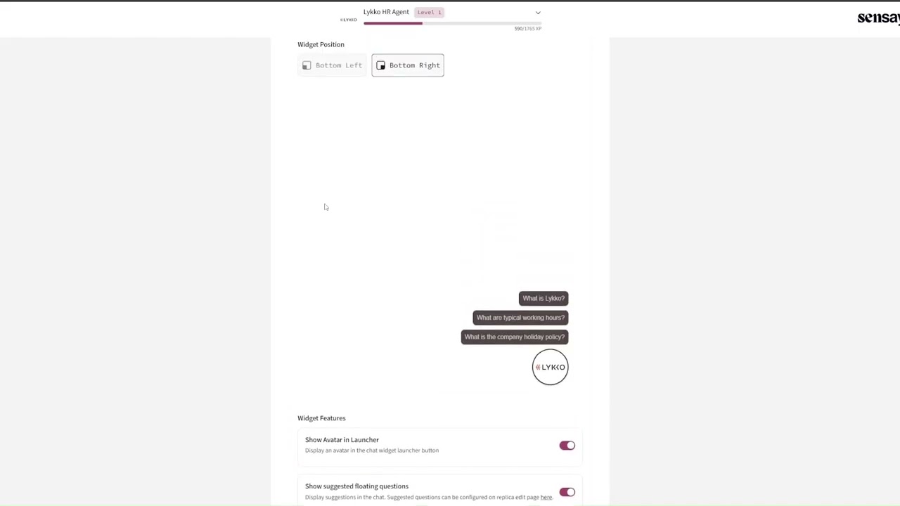 Add an AI Chatbot to Your Site No Code | Sensay Widget Guide