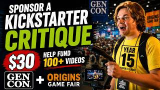 Year 15 Kickstarter Video. Sponsor a Kickstarter Critique Starting 5/14/16
