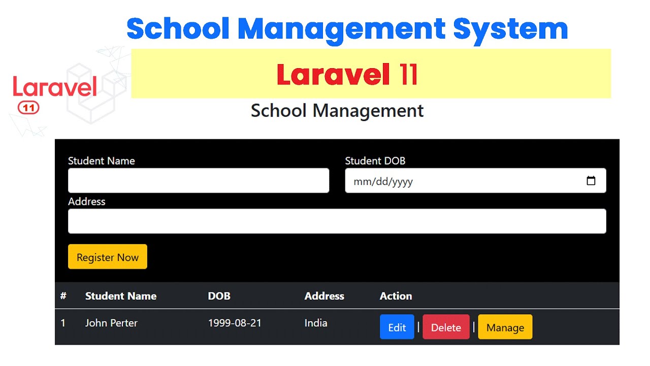 Laravel 11 School Management System Demo