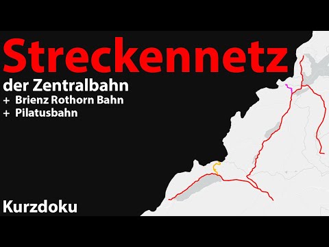 Streckennetz der Zentralbahn + Brienz Rothorn Bahn und Pilatusbahn | Kurzdoku