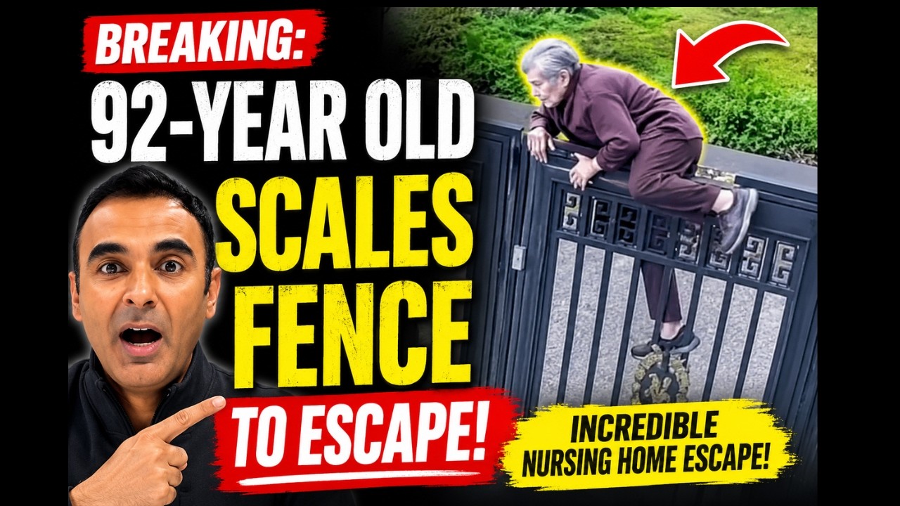 🚨 BREAKING: 92-YEAR-OLD Climbs Nursing Home Fence to ESCAPE!