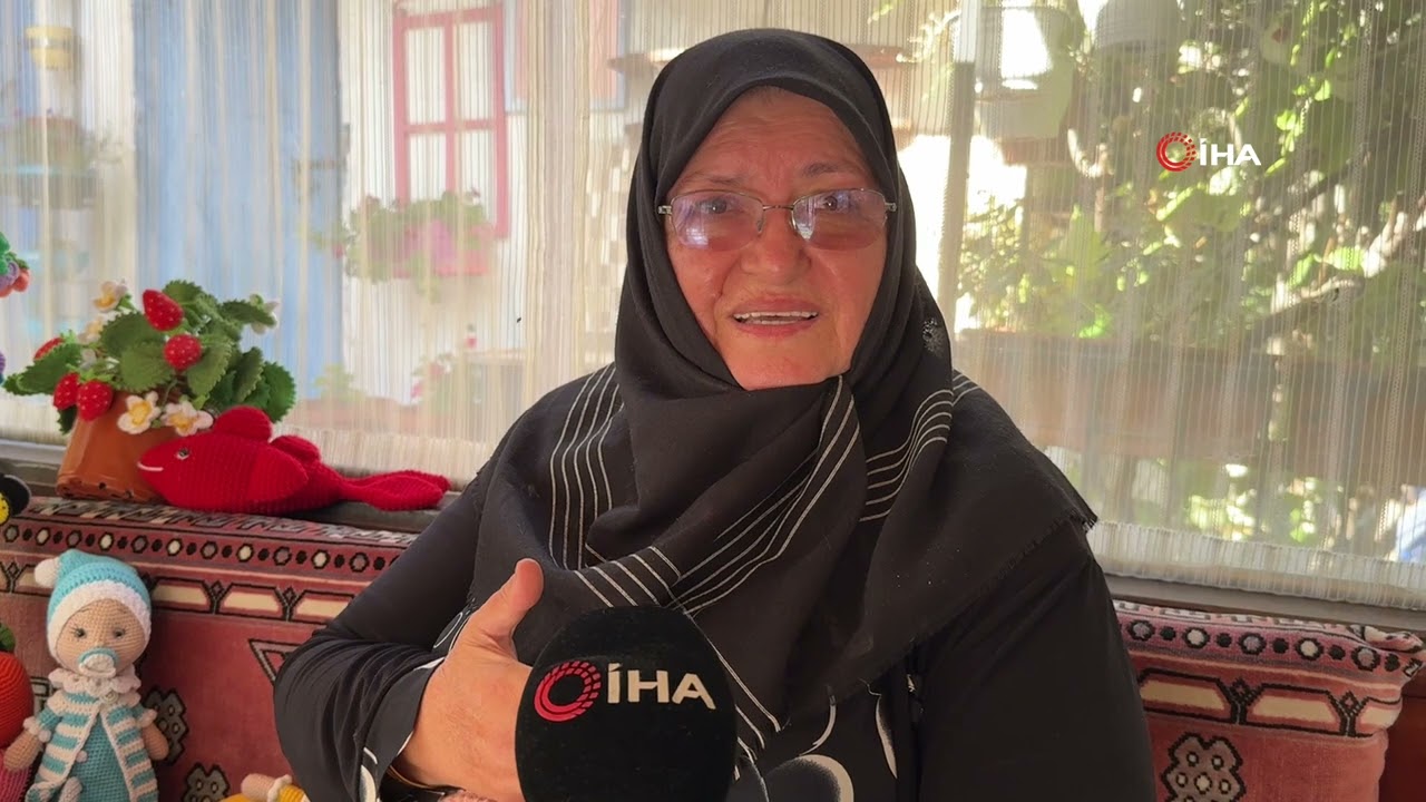 60 yıllık örgü tutkusuyla hem ağaçları süslüyor hem sokak hayvanlarına destek oluyor