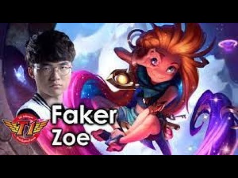 FAKER Plays Zoe mid   T1 Faker Plays Zoe Mid vs TWISTED FATE! Gameplay