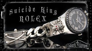 Rolex Datejust II | Custom Black Diamond Skull &amp; Crossbones Watch by Dark Triumph
