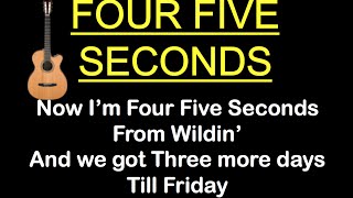 "FOUR FIVE SECONDS" KARAOKE LYRICS - Rihanna, Kanye West, Paul McCartney (Guitar Karaoke)