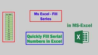 Quickly Fill Series in Excel | How to Fill Data Series in Excel | Excel Tips