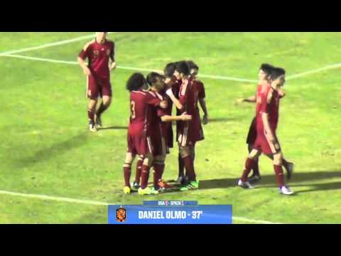 U 19 MNT vs  Spain  Highlights   Feb  2, 2016
