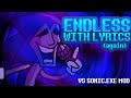 Endless WITH LYRICS Again Sonic Exe Mod Cover Remastered Wooow FRIDAY NIGHT FUNKIN With Lyrics