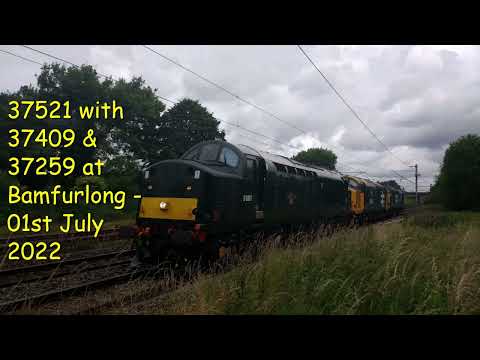 37521 with 37409 & 37259 at Bamfurlong - 01st July 2022