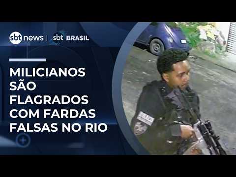 Polícia procura 2 milicianos flagrados usando fardas e identificações falsas no Rio | #SBTBrasil