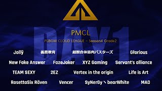 2.3『PMCL - Season4 Grade2 Day1』 実況配信（神視点）【PUBG MOBILE】