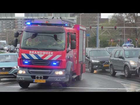 Brandweer Leidschendam en Laak met spoed naar een Schoorsteenbrand in Voorburg