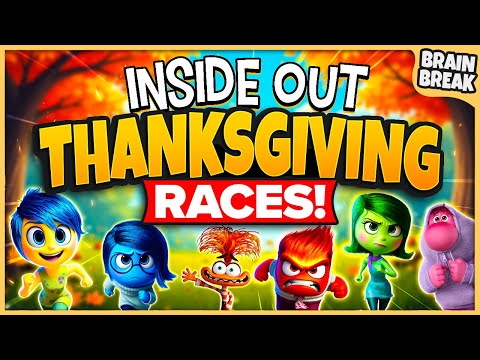 Inside Out Thanksgiving Races | Fall Brain Breaks For Kids | Thanksgiving Games For Kids | GoNoodle