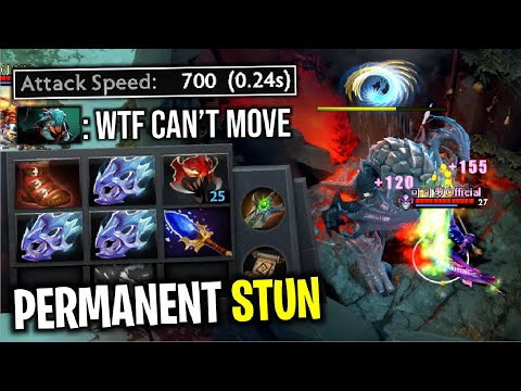 PERMANENT STUN..!! +700 Attack Speed Slardar 3x Moon Shard 7.27 | Dota 2