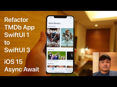 Refactor MovieDB App from SwiftUI 1  to SwiftUI 3 | iOS 15 & Swift 5.5 Async Await thumbnail