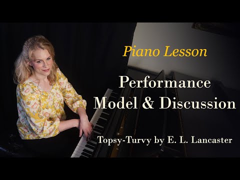 How to Play Topsy-Turvy on Piano by E. L. Lancaster (Alfred’s Group Piano for Adults, Book 1, p100)