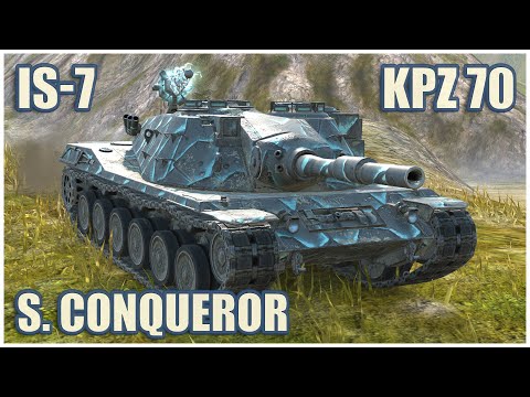 Kpz 70, Super Conqueror & IS-7 • WoT Blitz Gameplay