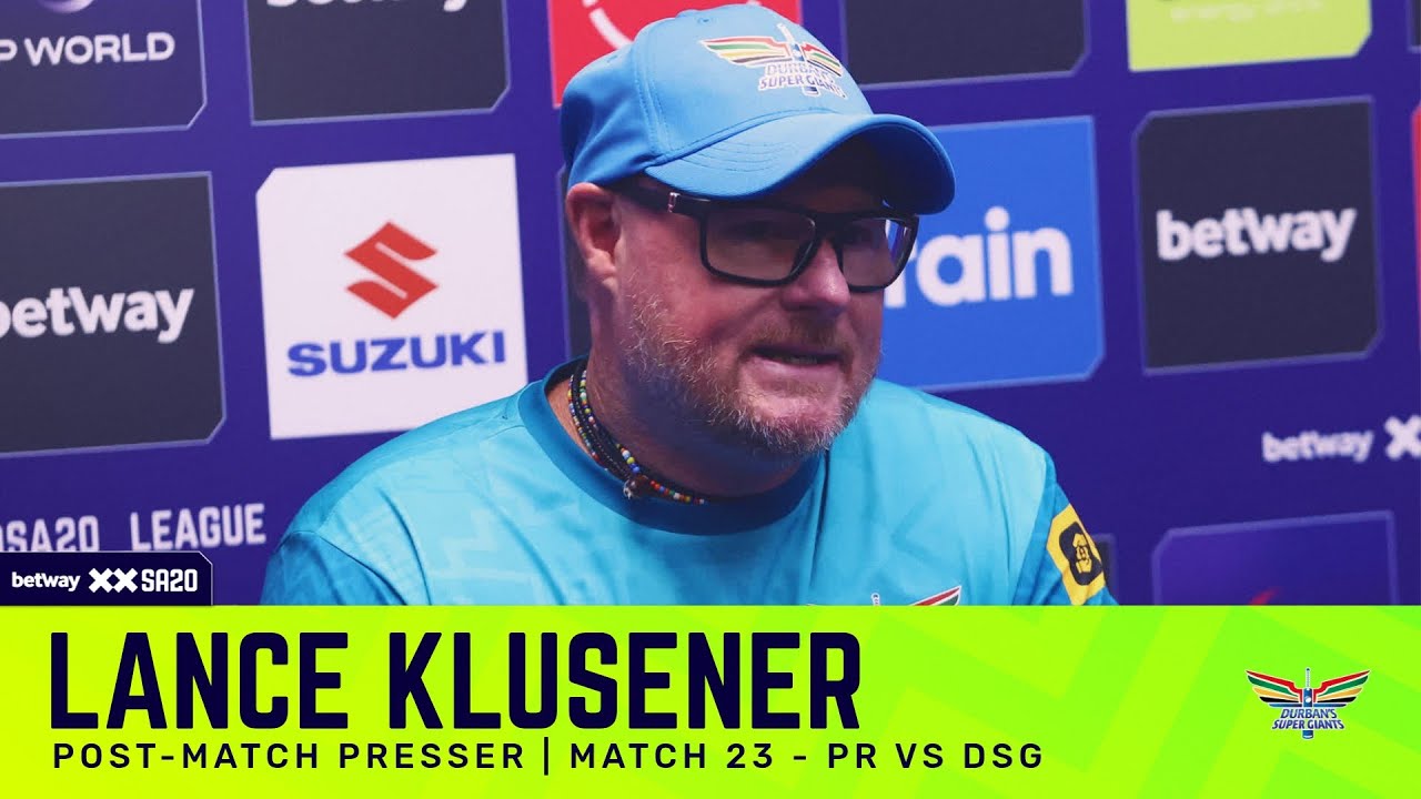 Lance Klusener, Durban's Super Giants | PRvDSG Post-match presser