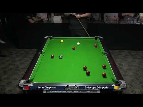 2021 Men's National Amateur Singles Last 16 - John Chapman v Guiseppe D'Imperio