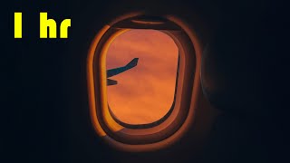 Golden Hour at 30,000 Feet ✈️ | Airplane White Noise for Sleep | Airplane Cabin Noise Ambience