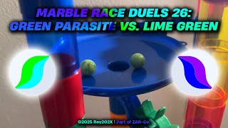 Marble Race Duels 26: Green Parasite VS. Lime Green