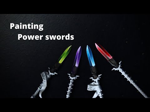 How to paint power swords - no airbrush