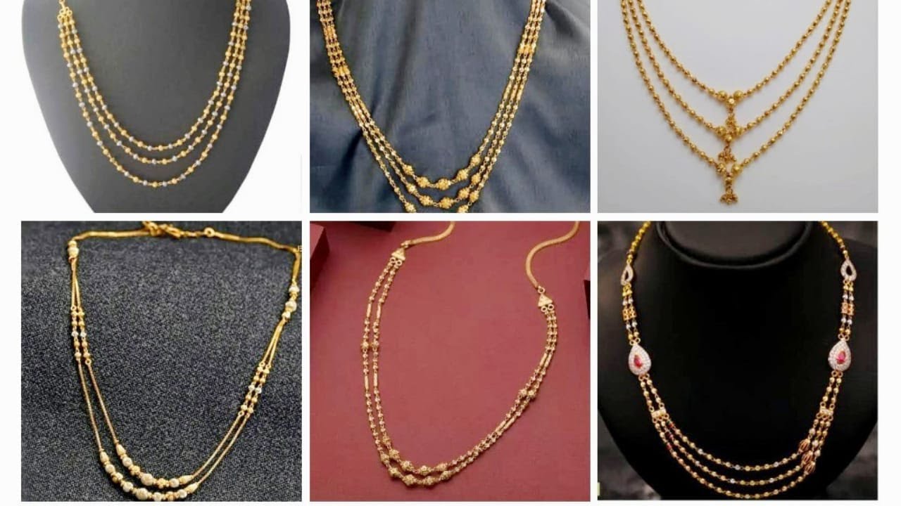 Watch video Gold Stepchain models with weight||DD ball chains with weight||lightweight chains||Latest jewellery Now Gold Stepchain models with weight||DD ball chains with weight||lightweight chains||Latest jewellery