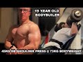 45KG DB SHOULDER PRESS!? | Chest & Shoulders | 19 years old