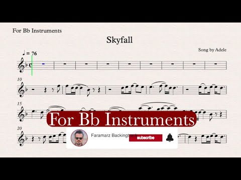Skyfall - Play along For Bb instrument