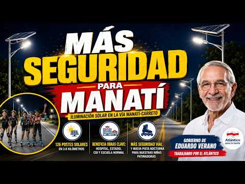 iluminación solar en vía Manatí-Carreto para más seguridad