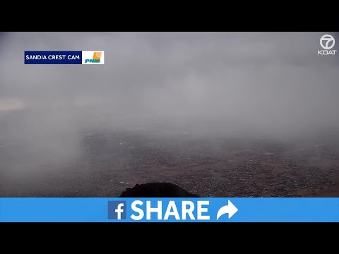 Sandia Crest timelapse captures strong storm over Albuquerque