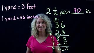 Converting Yards to Feet / Yards to Inches/ Customary/ Large to Small