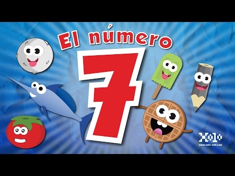 Número 7 en español para niños - Videos Aprende