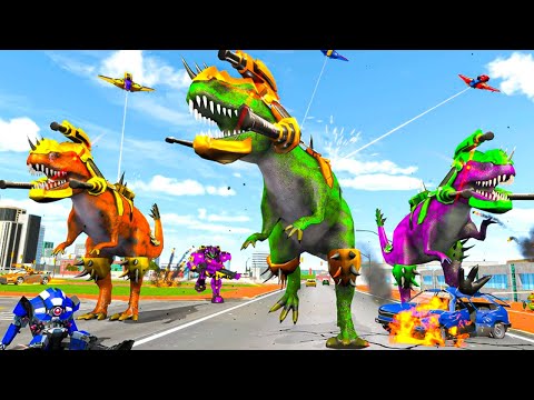 Dinosaur Robot Games 2021 - Dino Robot Car Transforming Game: Robot Car Games Gameplay #Trex66