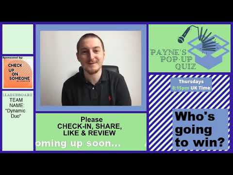 Payne's Pop Up Quiz No 32
