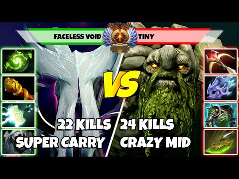FACELESS VOID (Carry) vs TINY (Mid) - Epic Battle Of Immortal Rank Dota 2 Players - Z Dota 2