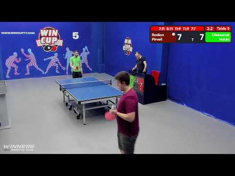 22:30 Пирвели Родион 2-3 Найда Александр   стол 5  ЮГ-6  01.07.22