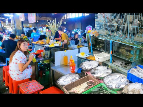 Exploring Phnom Penh’s New City Market with Fresh Seafood & Street Snacks
