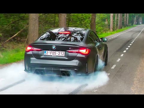750HP BMW M4 G82 with LOUD DECAT  Exhaust - INSANE Burnouts, Revs, FLAMES!
