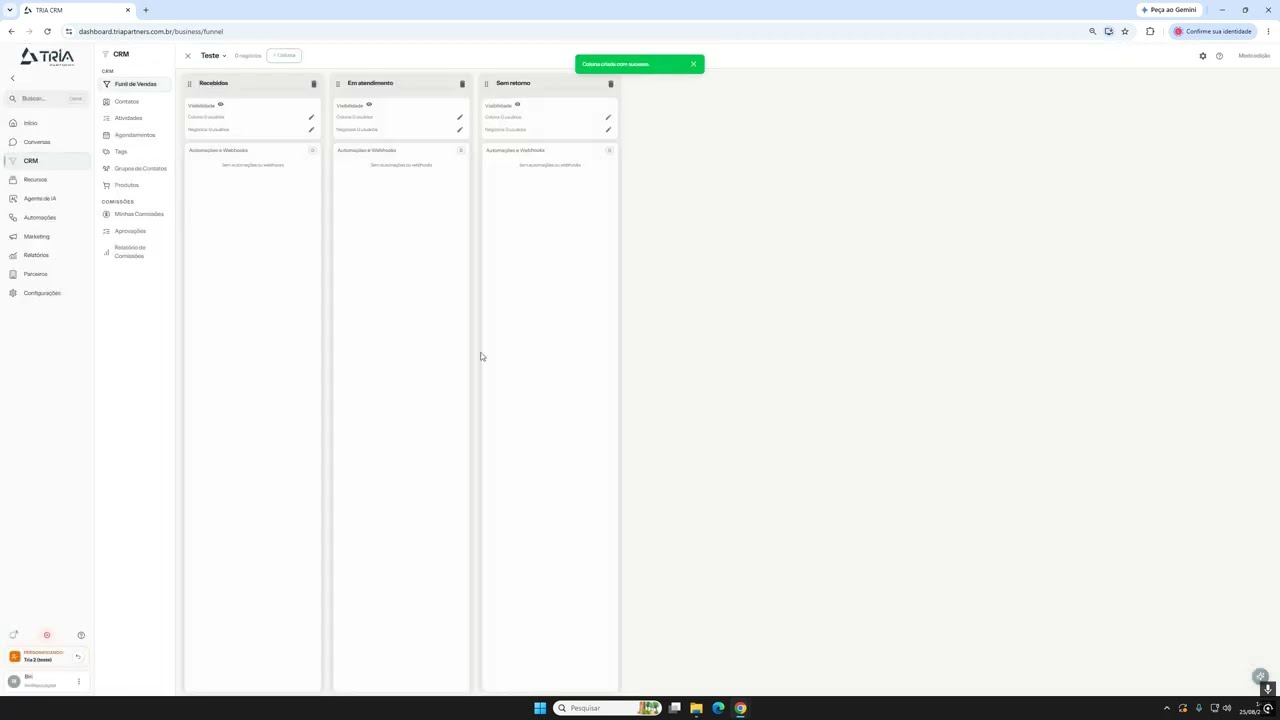 Como criar e configurar um Funil de Vendas no TRIA CRM