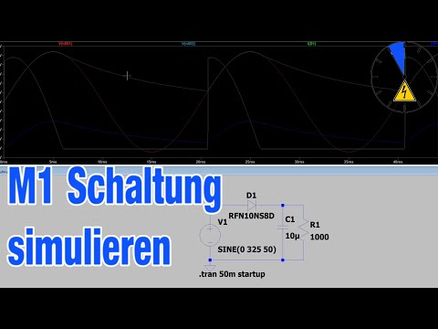M1 Schaltung mit RC Last Spannung Stromverlauf LT Spice